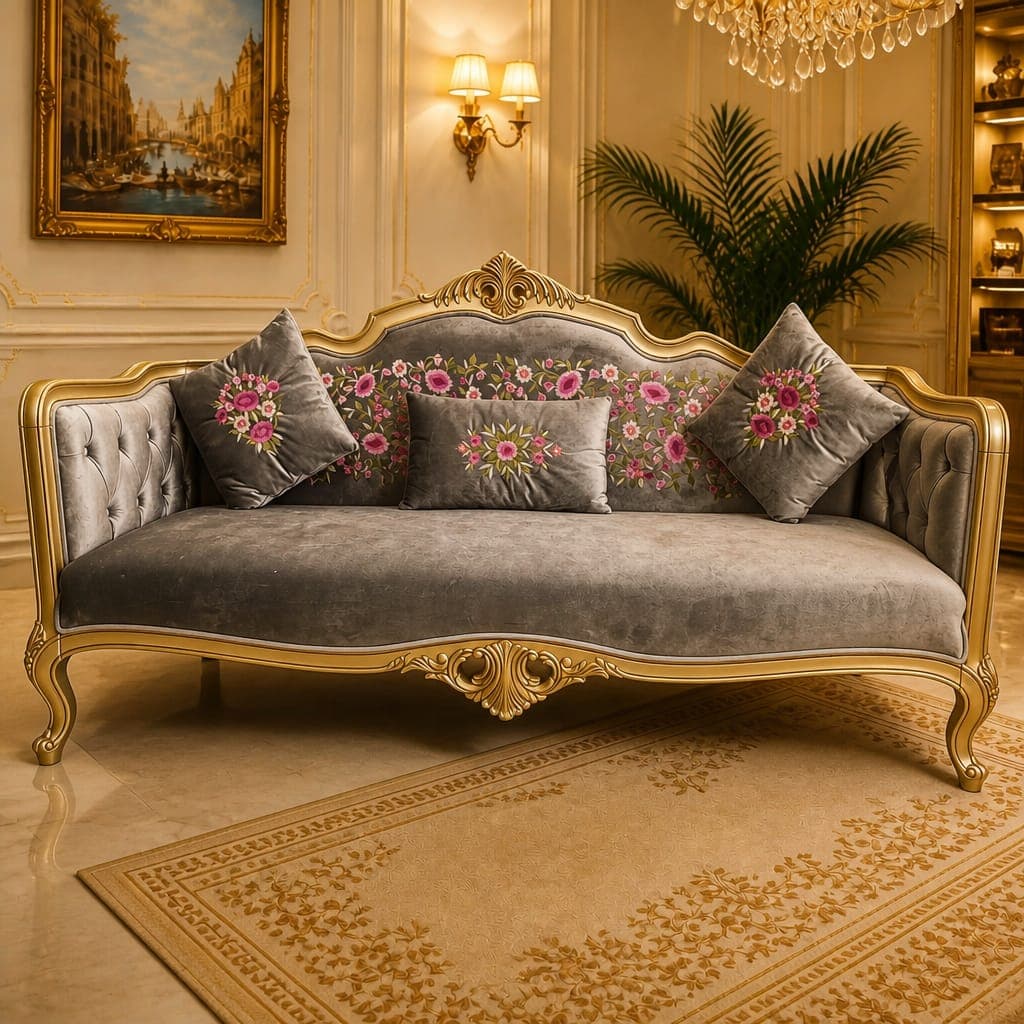 Heaven Furniture Mart — Embroidery Sofa